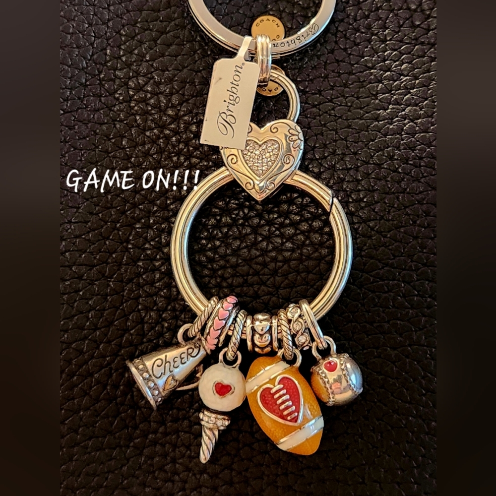 Brighton Key Fob/Bag Charm with Sports Charms.